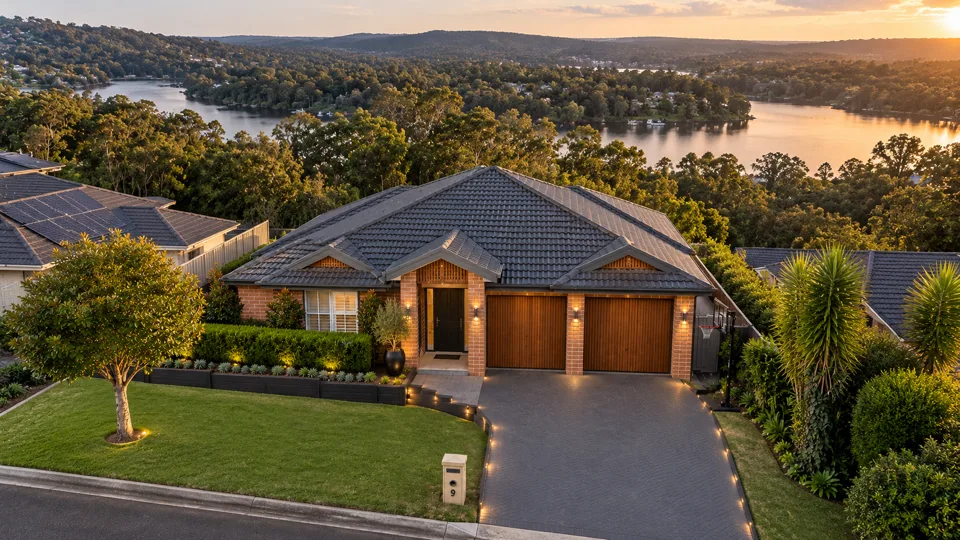 Aerial view of the property